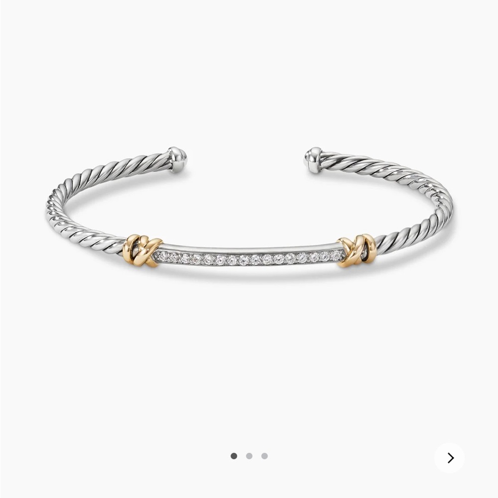 David Yurman Petite Helena Classic Cable Station Bracelet (Size M)
